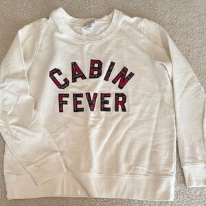 White 'Cabin Fever' Graphic Sweatshirt - Women